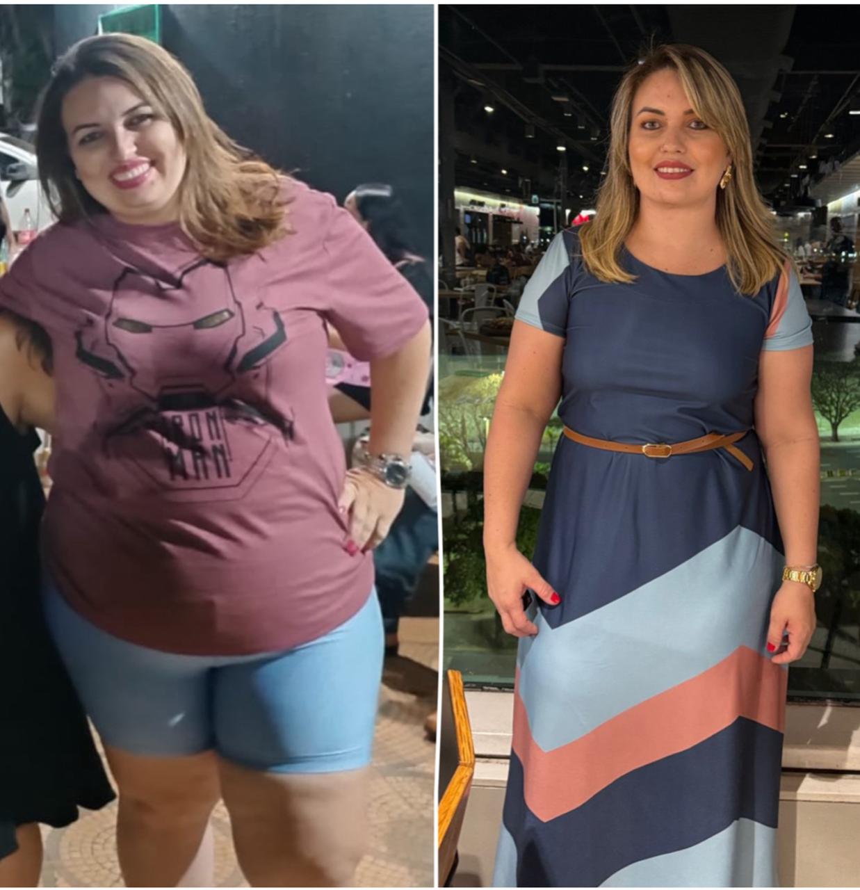 Antes e depois de Dyessifa, -35kg