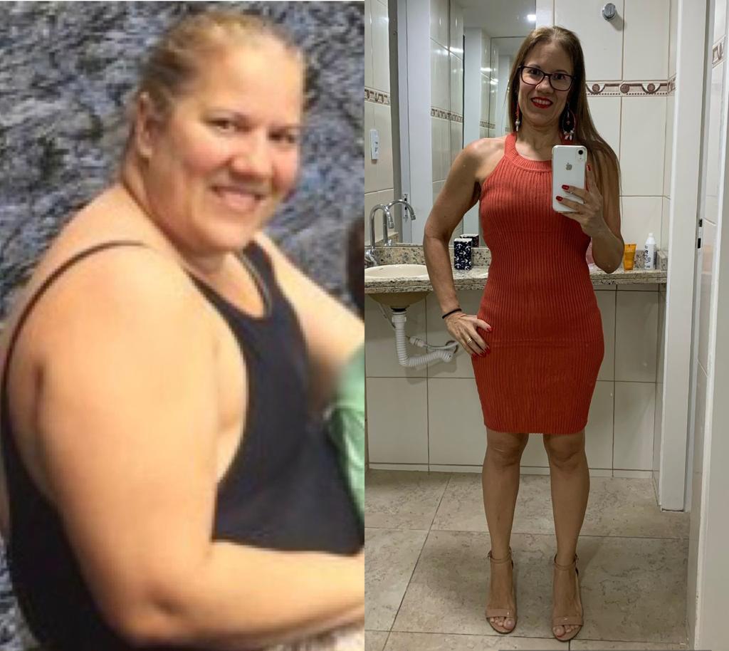 Antes e depois de Clarisse, -40kg