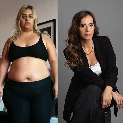Carol Ferrera antes e depois do emagrecimento