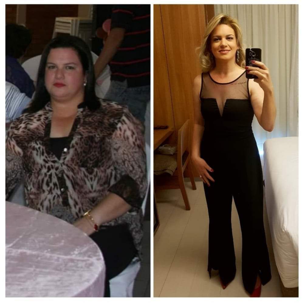 Antes e depois de Cris Mariano, -30kg
